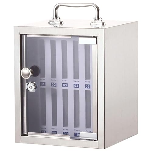 MTNBHH Telefonschließfach aus Aluminiumlegierung mit Schlüsselschloss - Wandmontierter und freistehender mobiler Lagerschrank for das Klassenzimmerbüro(12 Bits) von MTNBHH