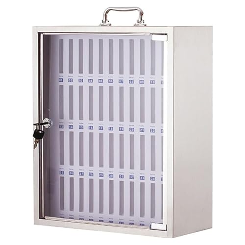 MTNBHH Telefonschließfach aus Aluminiumlegierung mit Schlüsselschloss - Wandmontierter und freistehender mobiler Lagerschrank for das Klassenzimmerbüro(48 Bits) von MTNBHH
