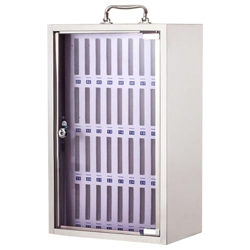 MTNBHH Telefonschließfach aus Aluminiumlegierung mit Schlüsselschloss - Wandmontierter und freistehender mobiler Lagerschrank for das Klassenzimmerbüro(60 Bits) von MTNBHH