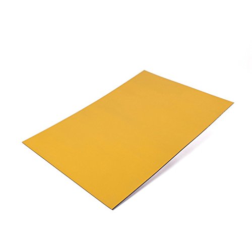 5 x Farbige Magnetfolie DIN A4 Format können, beschriftbar, und kann auf Größe geschnitten, Farbe: Gelb von MTS Magnete