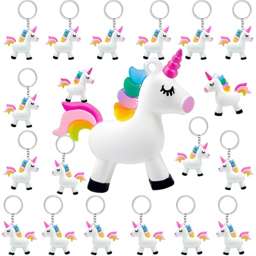 MUAMAX Einhorn-Schlüsselanhänger, Einhörner, Partyzubehör für Kinder, Partyzubehör, kleine Preise für Jungen und Mädchen, Klassenzimmerpreise, 20 Stück MUAMAX Einhorn-Schlüsselanhänger, Einhörner, Partyzubehör für Kinder, Partyzubehör, kleine Preise für Jungen und Mädchen, Klassenzimmerpreise, 20 Stück von MUAMAX