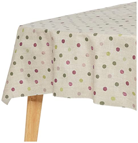 Belum Tischdecke aus Kunstharz, 100% Bio-Baumwolle, Größe XL, Größe 180 x 180 cm, schmutzabweisend, große Tischdecke für rechteckigen Tisch, kein Wachstuch, bunt von BL BELUM