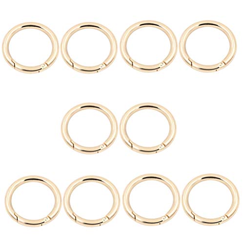 MUCHENG Ring-Karabiner, rund, mit Federverschluss, 38 mm, goldfarben MUCHENG Ring-Karabiner, rund, mit Federverschluss, 38 mm, goldfarben von MUCHENG
