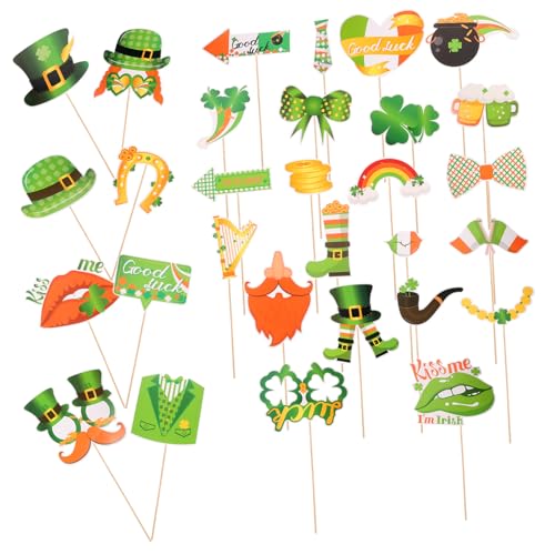 MUCKLILY 1Satz Patrick's Day Fotorequisiten Lustige Photo Booth Requisiten für Irische Partys Dekorationen für Patrick's Day DIY Foto Accessoires für Feste und Feiern MUCKLILY 1Satz Patrick's Day Fotorequisiten Lustige Photo Booth Requisiten für Irische Partys Dekorationen für Patrick's Day DIY Foto Accessoires für Feste und Feiern von MUCKLILY