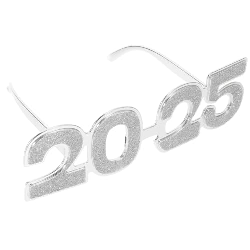 MUCKLILY 1 Paar Pulvergläser Elektroplierend Ausgefallene Silvester-party-brille Festival Silvester Brille Frohe Silvesterbrille Trendy Neuheitsbrille 2025 Weihnachtsbrille Stk Silber MUCKLILY 1 Paar Pulvergläser Elektroplierend Ausgefallene Silvester-party-brille Festival Silvester Brille Frohe Silvesterbrille Trendy Neuheitsbrille 2025 Weihnachtsbrille Stk Silber von MUCKLILY