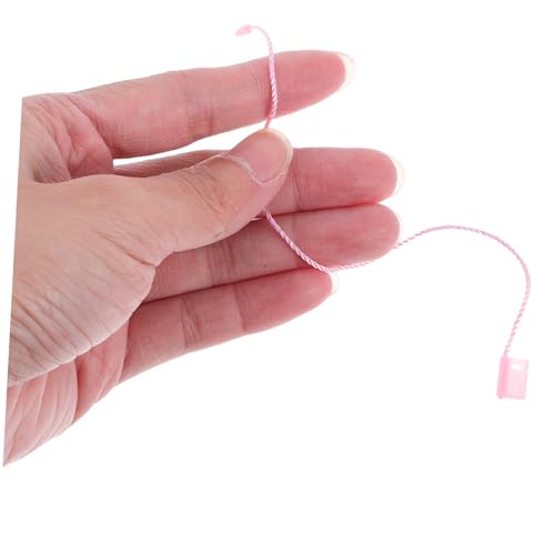 MUCKLILY 1 Packung Preisschild-schnur Zum Aufhängen Von Kleidern, Kleideretiketten, Kleidersäcken, Schuhen, Gepäcketiketten, Rosa, 18 Cm von MUCKLILY