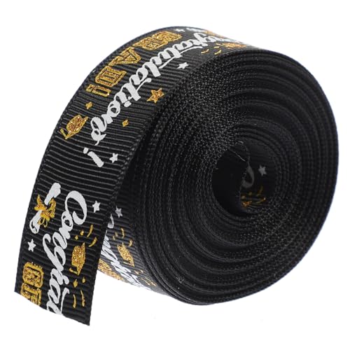 MUCKLILY 1 Rolle Bachelor -Hut dekoratives Band Blau Band zum Verpacken groß Dekoration Rosa Banddekor Abschlussband Geschenkbänder Party Gefälligkeiten Polyester Black MUCKLILY 1 Rolle Bachelor -Hut dekoratives Band Blau Band zum Verpacken groß Dekoration Rosa Banddekor Abschlussband Geschenkbänder Party Gefälligkeiten Polyester Black von MUCKLILY