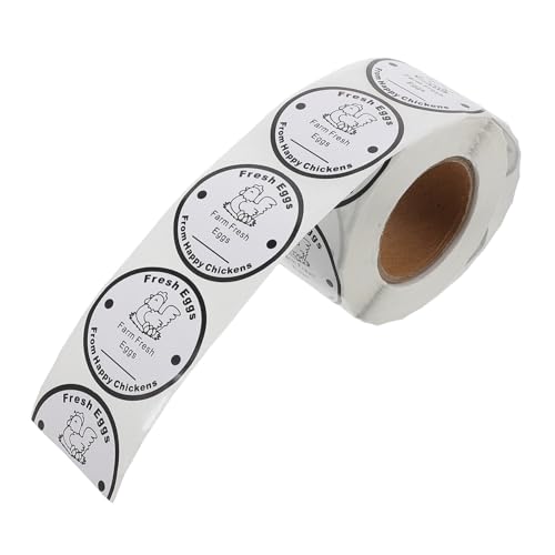 MUCKLILY 1 Rolle Frische Eier Aufkleber für Eierkartons mit Beschreibbaren Praktische für Hühner und Bauernmarkte Stilvolle Verpackung für Frische Produkte MUCKLILY 1 Rolle Frische Eier Aufkleber für Eierkartons mit Beschreibbaren Praktische für Hühner und Bauernmarkte Stilvolle Verpackung für Frische Produkte von MUCKLILY
