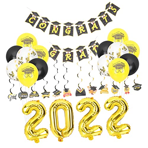 MUCKLILY 1 Satz Abschlussfeier Ballonset Dekorative Luftballons für Abschlussfeier Kreative Partydekoration für Perfekten Abschluss für Fotos und Feierlichkeiten MUCKLILY 1 Satz Abschlussfeier Ballonset Dekorative Luftballons für Abschlussfeier Kreative Partydekoration für Perfekten Abschluss für Fotos und Feierlichkeiten von MUCKLILY