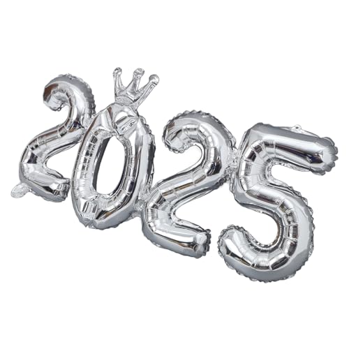 MUCKLILY 1 Satz Aluminium Folienballons für Neujahrsparty Teiliges mit Krone Dekorative Luftballons für Abschlussfeiern und Festlichkeiten Langlebig und Sicher Beeindruckende von MUCKLILY