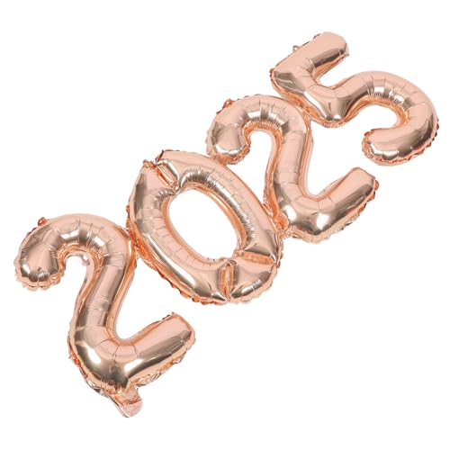 MUCKLILY 1 Satz Folienballons für Neujahrsfeier Dekoration für Silvester Wand und Tischdekoration mit Roségoldenem Design für Festliche Anlässe und Partys MUCKLILY 1 Satz Folienballons für Neujahrsfeier Dekoration für Silvester Wand und Tischdekoration mit Roségoldenem Design für Festliche Anlässe und Partys von MUCKLILY