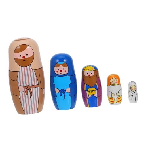MUCKLILY 1 Satz Handgefertigte Russische Nistpuppen aus Holz Traditionelles für Kunsthandwerk für Spiel und Dekoration Teiliges für Geburtstagsgeschenke MUCKLILY 1 Satz Handgefertigte Russische Nistpuppen aus Holz Traditionelles für Kunsthandwerk für Spiel und Dekoration Teiliges für Geburtstagsgeschenke von MUCKLILY