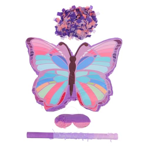 MUCKLILY 1 Satz Schmetterling Piñata für Geburtstagsdeko mit Stock und Augenbinde Partydekoration für Kindergeburtstage Interaktive Süßigkeitenüberraschung Wiederverwendbar und Auffälliges MUCKLILY 1 Satz Schmetterling Piñata für Geburtstagsdeko mit Stock und Augenbinde Partydekoration für Kindergeburtstage Interaktive Süßigkeitenüberraschung Wiederverwendbar und Auffälliges von MUCKLILY