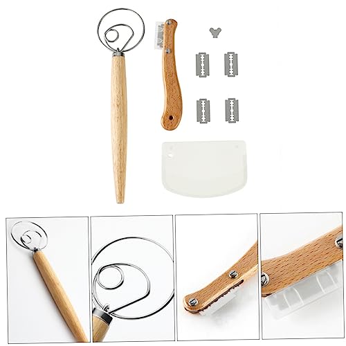 MUCKLILY 1 Satz Teiliges Backwerkzeuge für Hochwertige Backutensilien Bestehend aus Spiralrührer Teigschaber und Brotmesser mit Klingen für Heimische Bäckerei MUCKLILY 1 Satz Teiliges Backwerkzeuge für Hochwertige Backutensilien Bestehend aus Spiralrührer Teigschaber und Brotmesser mit Klingen für Heimische Bäckerei von MUCKLILY