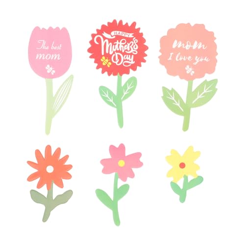 MUCKLILY 1 Satz Teiliges Kuchen Für Muttertag Kuchenstecker Cake Topper Für Unvergessliche Feierlichkeiten Für Cupcakes Und Sicheres Und Dekorationszubehör 60 Stück von MUCKLILY