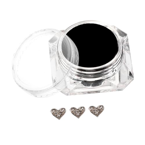 MUCKLILY 1 Schachtel Herzförmige Zahn Edelsteine mit Perlen DIY Zahnschmuck Strasssteine für Unisex Leicht Tragbar Funkelnde Zahn Dekoration für Lächeln und Party von MUCKLILY