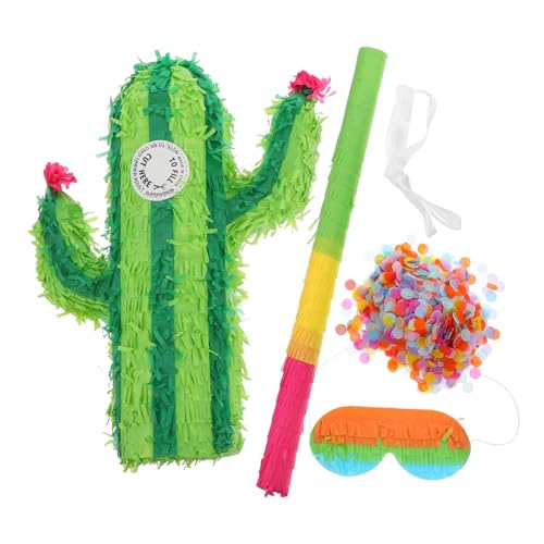 MUCKLILY Cactus Pinata Set für Geburtstagsfeiern Kreative Partydekoration für Hochzeiten und Halloween Wiederverwendbar Vielzahl von Süßigkeiten Gefüllt Zufällige Farbe von MUCKLILY