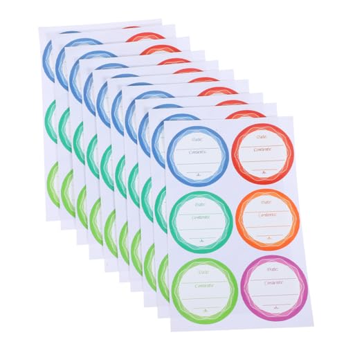 MUCKLILY 10 Blatt Wasserfeste Abnehmbare Etiketten für Glasflaschen Lebensmittel Etiketten für Einmachgläser Vorratsbehälter und Küchenorganisation pro Blatt MUCKLILY 10 Blatt Wasserfeste Abnehmbare Etiketten für Glasflaschen Lebensmittel Etiketten für Einmachgläser Vorratsbehälter und Küchenorganisation pro Blatt von MUCKLILY