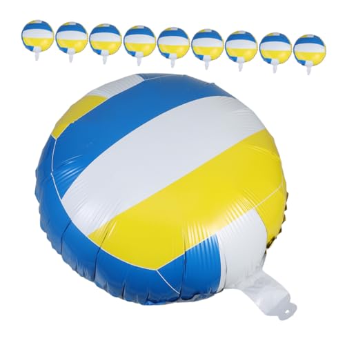 MUCKLILY 10 Stück 18 Volleyball-Ballon Massenvolleyballs Volleyball-Dekorationen für Party Seniorenballons Volleyball-Partydekorationen Sportparty -Luftballons Sportfeier Aluminiumfolie MUCKLILY 10 Stück 18 Volleyball-Ballon Massenvolleyballs Volleyball-Dekorationen für Party Seniorenballons Volleyball-Partydekorationen Sportparty -Luftballons Sportfeier Aluminiumfolie von MUCKLILY