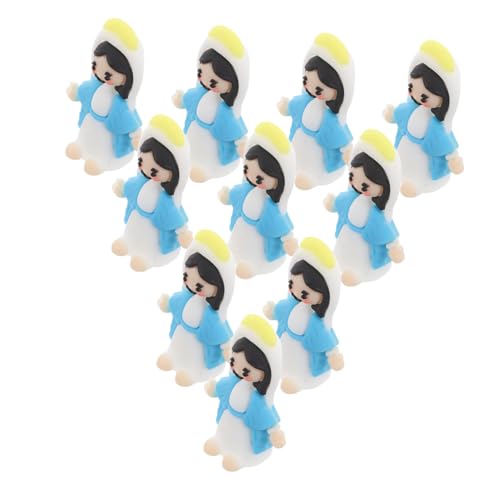 MUCKLILY 10 Stück Miniaturfigur aus Kunststoff Statuen für Tortendekoration und Desktop Ornamente Einzigartige Party und Mikrolandschaften für Feiern und Schulveranstaltungen von MUCKLILY