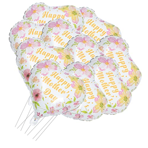 MUCKLILY 10 Stück Muttertag Folienballons Herz und Blumen Große Luftballons für Muttertagsfeier Partydekoration für Innen und Außen Pastellfarben MUCKLILY 10 Stück Muttertag Folienballons Herz und Blumen Große Luftballons für Muttertagsfeier Partydekoration für Innen und Außen Pastellfarben von MUCKLILY