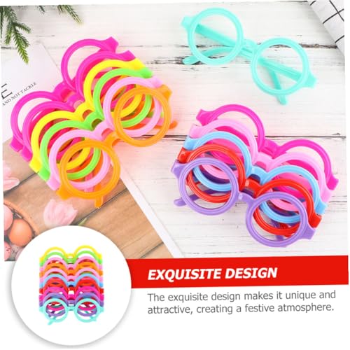 MUCKLILY 10 Stück Teiliges Bunte Runde Kinderbrillenrahmen ohne Gläser Leichte Fotorequisiten Partydekoration Lustige Spielbrille für Kleinkinder MUCKLILY 10 Stück Teiliges Bunte Runde Kinderbrillenrahmen ohne Gläser Leichte Fotorequisiten Partydekoration Lustige Spielbrille für Kleinkinder von MUCKLILY