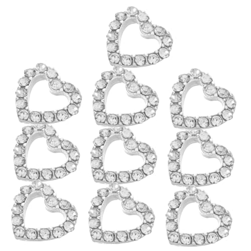 MUCKLILY 10 Stück Teiliges Herzförmige Nagelcharms aus Robustem Zinklegierung mit Hohlraum design Modische Nageldekorationen für Kreative Nailart Damen Nagel Schmuck Zubehör MUCKLILY 10 Stück Teiliges Herzförmige Nagelcharms aus Robustem Zinklegierung mit Hohlraum design Modische Nageldekorationen für Kreative Nailart Damen Nagel Schmuck Zubehör von MUCKLILY