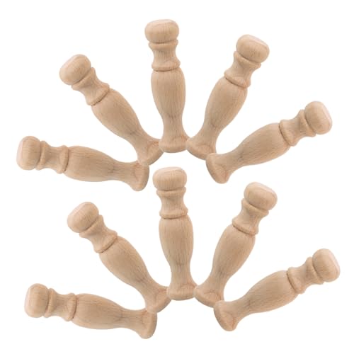 MUCKLILY 10 Stück Teiliges Holzsäulen für Miniaturhäuser Ungefertigte Römische Säulenköpfe aus Leichtem Dekorative Baluster für Garten-dekoration Vielseitig für Handwerk und MUCKLILY 10 Stück Teiliges Holzsäulen für Miniaturhäuser Ungefertigte Römische Säulenköpfe aus Leichtem Dekorative Baluster für Garten-dekoration Vielseitig für Handwerk und von MUCKLILY