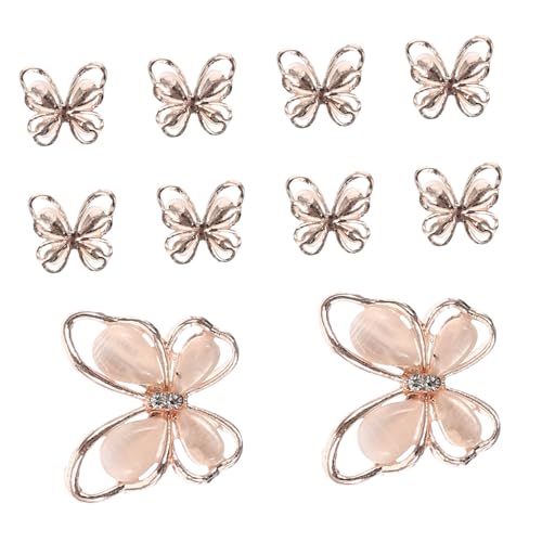 MUCKLILY 10 Stück Teiliges Schmetterling Nagelanhänger mit Katzenaugenstein Roségoldene Legierung Glänzend Leichter Nagelschmuck für DIY Maniküre und Professionelle Nagelkunst MUCKLILY 10 Stück Teiliges Schmetterling Nagelanhänger mit Katzenaugenstein Roségoldene Legierung Glänzend Leichter Nagelschmuck für DIY Maniküre und Professionelle Nagelkunst von MUCKLILY