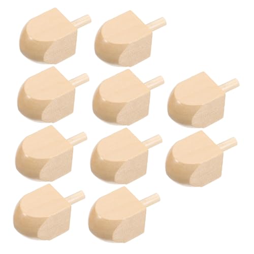 MUCKLILY 10 Stück Teiliges Unbemalter Holz Dreidel für Chanukka DIY Bastelmaterial für Festliche Dekoration und Traditionelle Spiele Höhe Nachhaltiges Holzspielzeug zur Kultureller MUCKLILY 10 Stück Teiliges Unbemalter Holz Dreidel für Chanukka DIY Bastelmaterial für Festliche Dekoration und Traditionelle Spiele Höhe Nachhaltiges Holzspielzeug zur Kultureller von MUCKLILY
