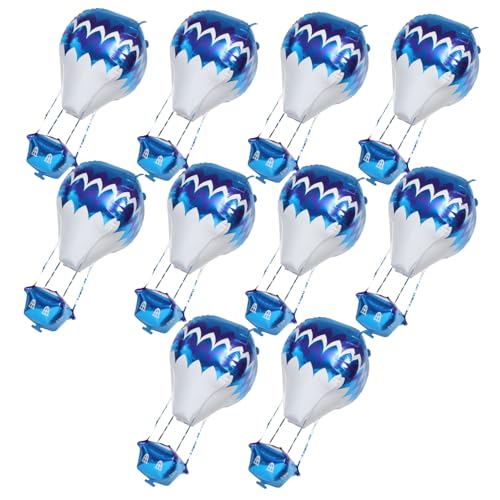 MUCKLILY 10 Stücke Aluminium Film Ballon Heißluftballon Dekorationen Dusche Heißluftballon Party Dekorationen Blau MUCKLILY 10 Stücke Aluminium Film Ballon Heißluftballon Dekorationen Dusche Heißluftballon Party Dekorationen Blau von MUCKLILY