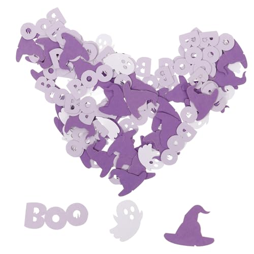 MUCKLILY 100 Stück Halloween Konfetti mit Hexenhut Geist und Buntem Papier Partystreuung für Gruselige Deko Interaktive Halloween Streudeko für Tisch und Ballons Farbig MUCKLILY 100 Stück Halloween Konfetti mit Hexenhut Geist und Buntem Papier Partystreuung für Gruselige Deko Interaktive Halloween Streudeko für Tisch und Ballons Farbig von MUCKLILY