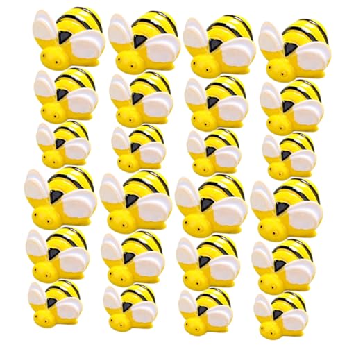 MUCKLILY 100 Stück Resin Biene Charms für DIY Süße Bienen Anhänger für Handyhüllen Haarspangen und Bastelprojekte Kreative und Bastelideen von MUCKLILY