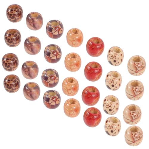 MUCKLILY 100 Stück Teiliges Holzperlen Haare Robuste Dreadlock Zopf-accessoires Natürliche Haarperlen für Damen Vielseitig Einsetzbar für DIY Schmuck Festival-haarschmuck und Bartdekoration MUCKLILY 100 Stück Teiliges Holzperlen Haare Robuste Dreadlock Zopf-accessoires Natürliche Haarperlen für Damen Vielseitig Einsetzbar für DIY Schmuck Festival-haarschmuck und Bartdekoration von MUCKLILY