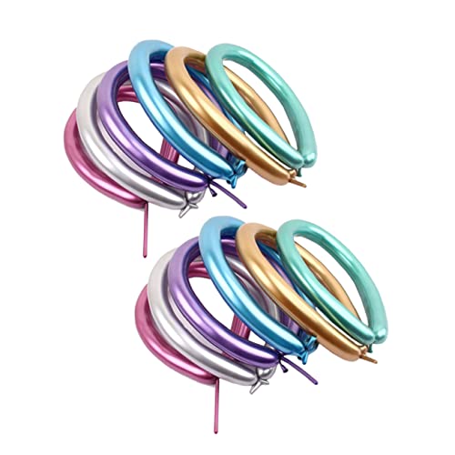 MUCKLILY 100Stücke Metallische Lange Luftballons Und Partydekoration Latexballons Für Ballontiere Für Innen Und Außenveranstaltungen MUCKLILY 100Stücke Metallische Lange Luftballons Und Partydekoration Latexballons Für Ballontiere Für Innen Und Außenveranstaltungen von MUCKLILY