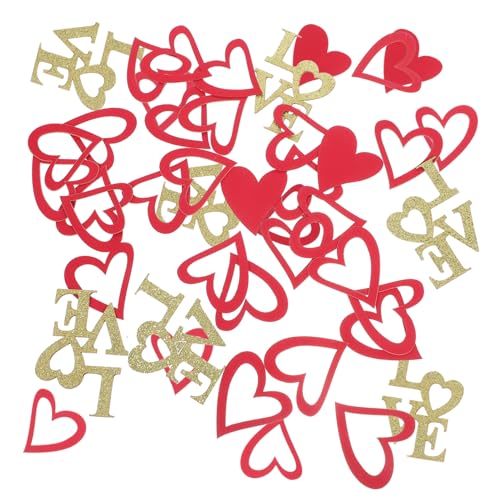 100st Konfetti Zum Valentinstag Brautparty-tischstreuung Dekoratives Konfetti Hochzeitskonfetti Herzförmiges Papierkonfetti Dekoration Zum Muttertag Stück Papier Multifunktion von MUCKLILY