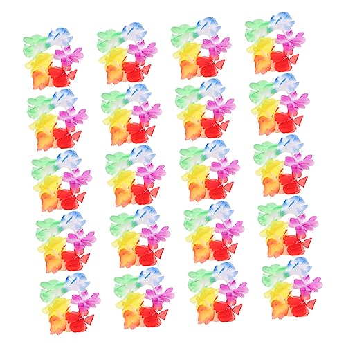MUCKLILY 10Paare Handdekoration Im Hawaiianischen Farbige Elastische Blumenkränze Für Partys Festlichkeiten Und Tropische Anlässe Für Luau Und Strandfeiern von MUCKLILY