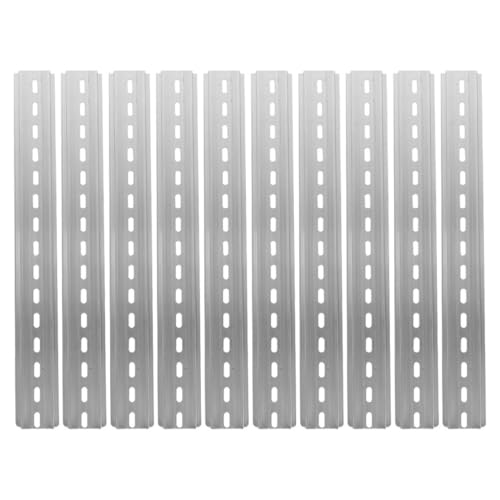 MUCKLILY 10St Führung wiederverwendbare Kabelbinder guide rail DIN-Schiene Elektrikerschienen Leiterbahnen Lärmmetall Metalllärm Aluminiumlegierung Silver von MUCKLILY