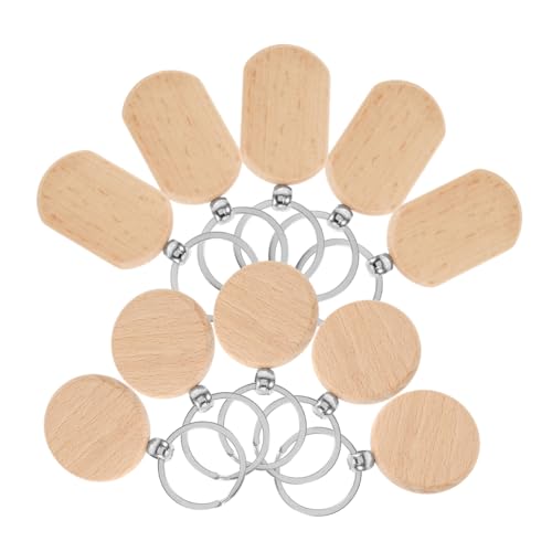 MUCKLILY 10Stücke Blanko Holz Schlüsselanhänger DIY Schlüsselanhänger Rohlinge aus Buchenholz Vielseitig Verwendbar für Dekoration und Kreative Projekte MUCKLILY 10Stücke Blanko Holz Schlüsselanhänger DIY Schlüsselanhänger Rohlinge aus Buchenholz Vielseitig Verwendbar für Dekoration und Kreative Projekte von MUCKLILY
