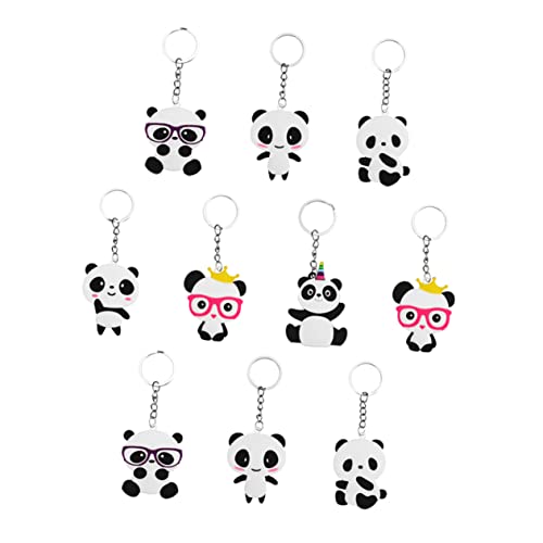 MUCKLILY 10Stücke Cartoon Panda Schlüsselanhänger Schlüsselbund für Taschen und Dekoration Leicht und Langlebig Party Geschenkidee Süßes Tier Design MUCKLILY 10Stücke Cartoon Panda Schlüsselanhänger Schlüsselbund für Taschen und Dekoration Leicht und Langlebig Party Geschenkidee Süßes Tier Design von MUCKLILY
