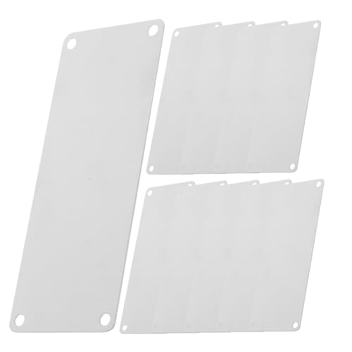 MUCKLILY 10Stücke Namensschilder Leere Gravurschilder mit Löchern für DIY Türschilder und Langlebige Metallblanko Tafeln von MUCKLILY