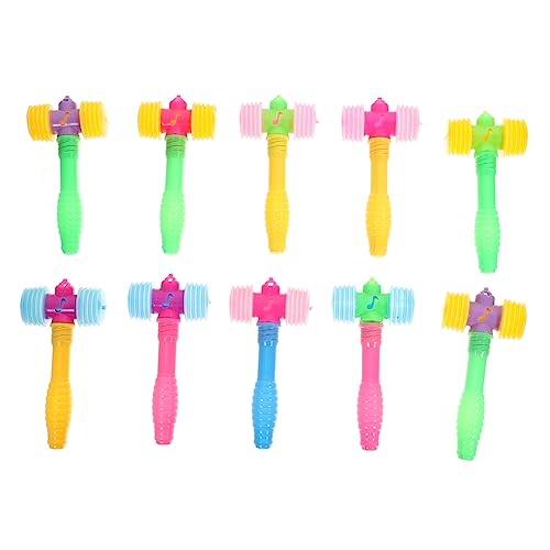 MUCKLILY 10Stücke Quietschende Hammerspielzeuge Für Bb Hämmer Lernspielzeug Für Kleinkinder Zum Hämmern Und Fördern Der Motorik Für Drinnen Und Draußen von MUCKLILY
