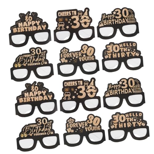 MUCKLILY 12 Stück Geburtstagsparty Brillen Rahmen Lustige Papierbrille für Geburtstagsfeiern Requisiten für Erwachsene und Vielseitig Einsetzbar für Karneval und Maskeraden MUCKLILY 12 Stück Geburtstagsparty Brillen Rahmen Lustige Papierbrille für Geburtstagsfeiern Requisiten für Erwachsene und Vielseitig Einsetzbar für Karneval und Maskeraden von MUCKLILY