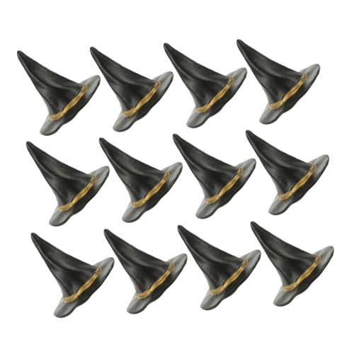 MUCKLILY 12 Stück Hexenhut -Dekoration Puppenhüte Gothic dekorativ Kostüm kleine Hexenhüte Mini-Puppen-Hut Hut für Minihauspuppe Hut winzige Dekore kleine Hüte für Puppen Plastik Schwarz MUCKLILY 12 Stück Hexenhut -Dekoration Puppenhüte Gothic dekorativ Kostüm kleine Hexenhüte Mini-Puppen-Hut Hut für Minihauspuppe Hut winzige Dekore kleine Hüte für Puppen Plastik Schwarz von MUCKLILY