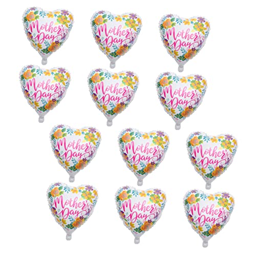 MUCKLILY 12 Stück Muttertag Folienballons Herz Luftballons Partydekoration für Muttertagsfeier Langlebig und Aufzublasen Fotorequisiten für Festliche MUCKLILY 12 Stück Muttertag Folienballons Herz Luftballons Partydekoration für Muttertagsfeier Langlebig und Aufzublasen Fotorequisiten für Festliche von MUCKLILY