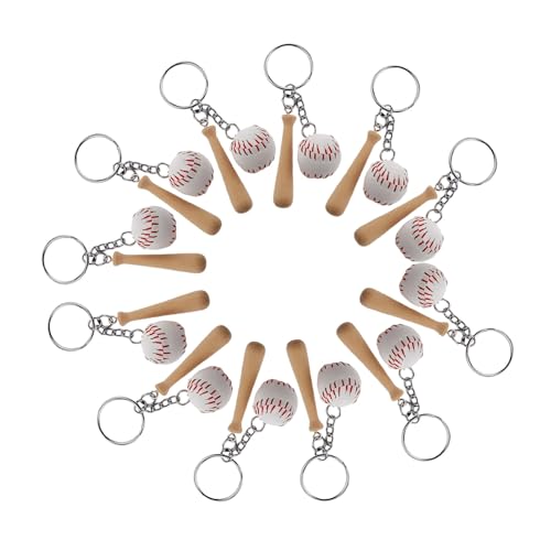 MUCKLILY 12 Stück Teiliges Baseball Schlüsselanhänger mit Dekorativen Baseball designs Langlebige Schlüsselringe als Partyzubehör und Kleine Geschenke für Kindergeburtstag Praktische von MUCKLILY