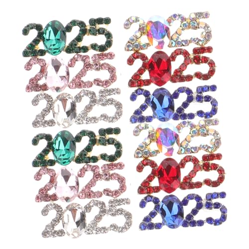 MUCKLILY 12 Stück Teiliges Nageldesign mit Nummerierten Strassbesetzten Nail Charms Glitzernde DIY Nagelschmuck Dekoration für Fingernägel Vielseitig für Nagelkunst und Accessoires von MUCKLILY