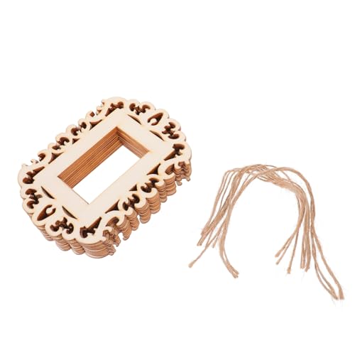 MUCKLILY 12 Stück Teiliges Unbemaltes Holzanhänger Juteseil DIY Holz-bilderrahmen zum Basteln Natürliche Holzrahmen zum Selbstgestalten für Hängende Foto-dekorationen und Kreative MUCKLILY 12 Stück Teiliges Unbemaltes Holzanhänger Juteseil DIY Holz-bilderrahmen zum Basteln Natürliche Holzrahmen zum Selbstgestalten für Hängende Foto-dekorationen und Kreative von MUCKLILY