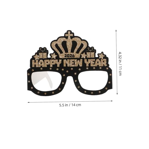 MUCKLILY 12 Stück Teiliges Year Eyeglasses Papierbrillen in Verschiedenen Designs für Silvester Partydekorationen und Foto-requisiten Leicht Wiederverwendbar Festliche Atmosphäre für von MUCKLILY