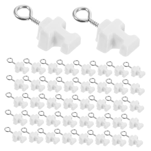 MUCKLILY 120 Stück Endabdeckungen Für Gardinenschienen, Gardinenschienenbeschläge, Stopperkappen, Zubehör Für Flexible, Gebogene Vorhangsysteme, 2,8 X 1 cm von MUCKLILY